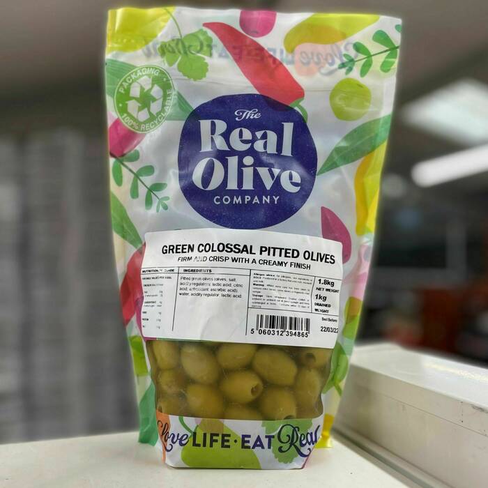 Green Colossal Pitted Olives (1kg)