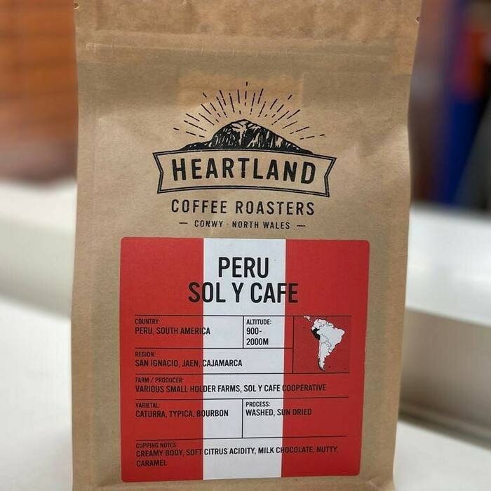 Heartland Coffee Peru Sol Y Cafe - 250g