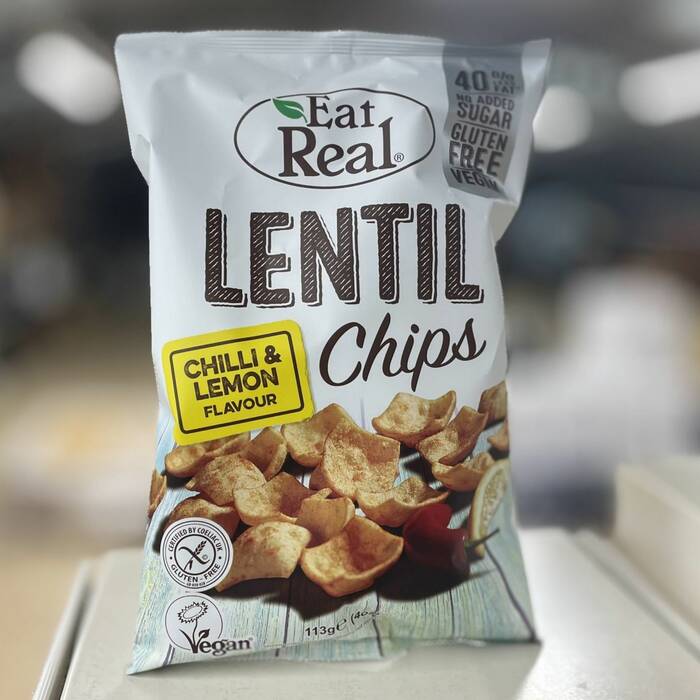 Eat Real Lentil Chips - Lemon and Chilli Flavour