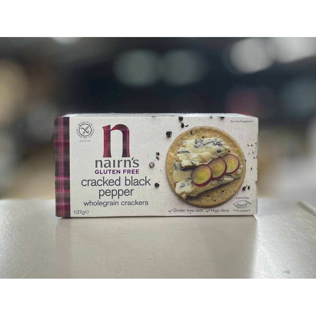Nairn's Gluten Free Cracked Black Pepper Wholegrain Crackers